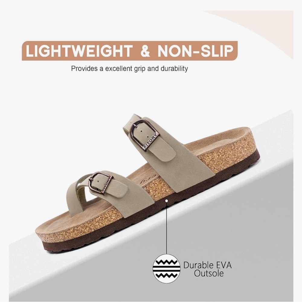 Women's Tan Sandals - Picture 5 of 6